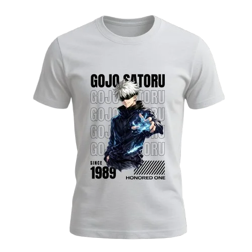gojo satoru white t shirt design
