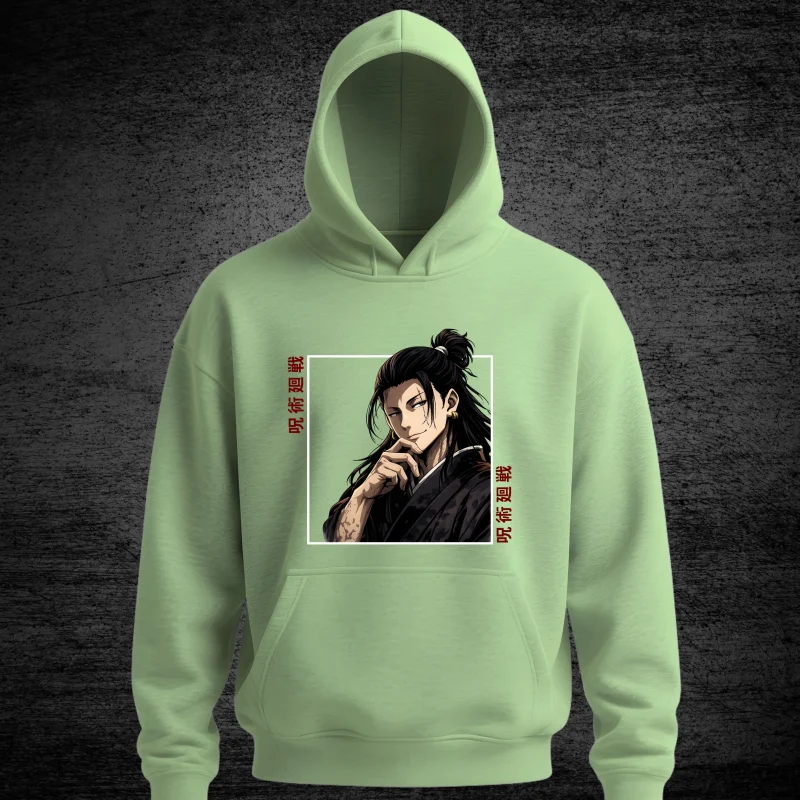 suguru geto green hoodie
